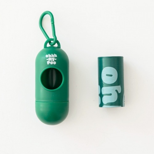 BITEME Dog Oxo-Bio degradable plastics poop bag &amp; dispenser set - Ohhh my poo
