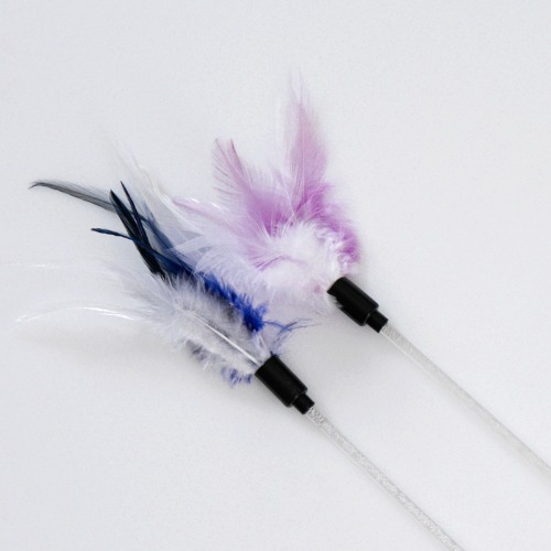 Biteme wand Toy for cat - feather (2p)