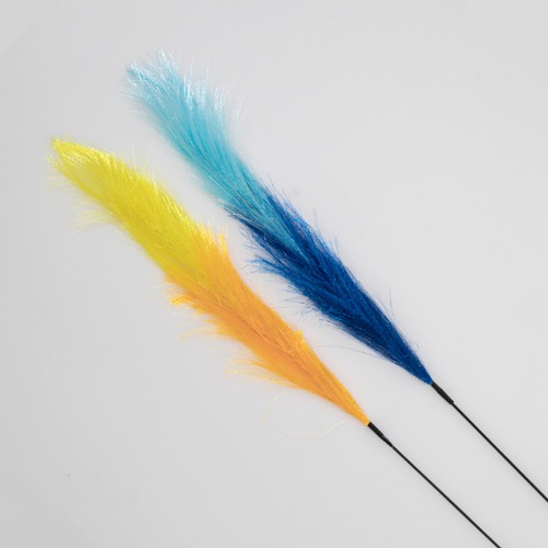 Biteme wand Toy for cat - long color feather (2p) - Random